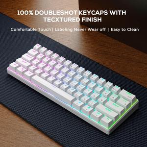 Venta al por mayor 61 teclas RGB caliente intercambiable 60% teclado tipo 2,4 OEM recargable retroiluminado rk61 exquisito Teclado mecánico - Product Image 4
