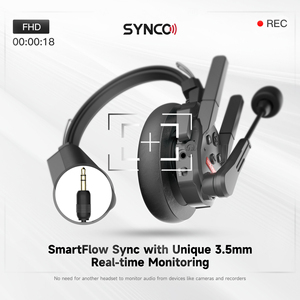 SYNCO Xtalk XPro <strong>2</strong>.4GHz <strong>Wireless</strong> <strong>2</strong>-<strong>Way</strong> <strong>Intercom</strong> Headset Communication <strong>System</strong> <strong>Wireless</strong> Microphone Communication to 500M Distance - Product Image 2