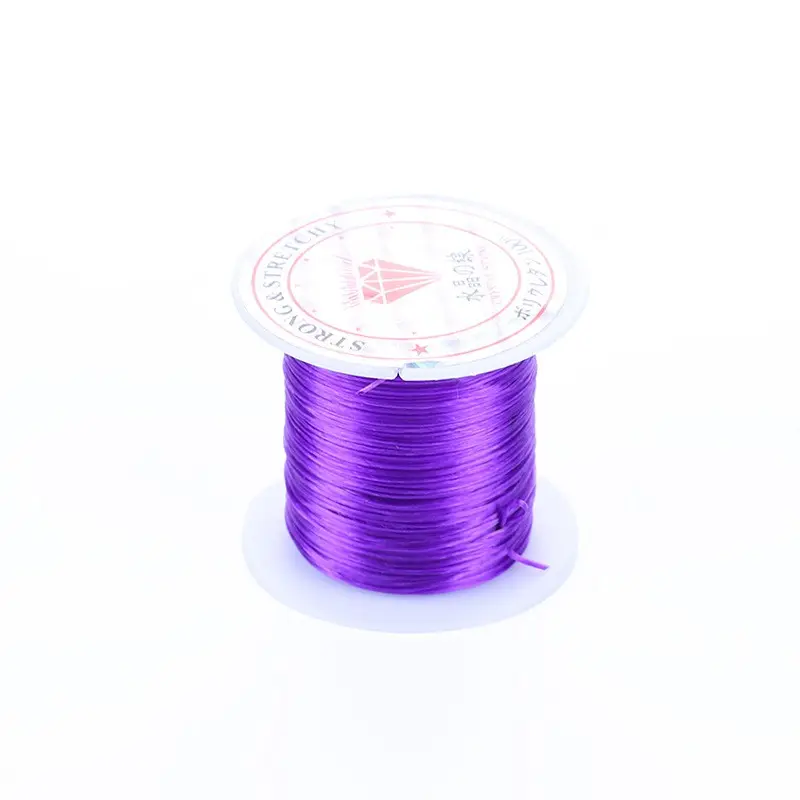 Cuerda elástica con cuentas de cristal Diy de Color de 50m, cuerda elástica para producción de joyería, pulsera, accesorios de cuerda, hilo elástico