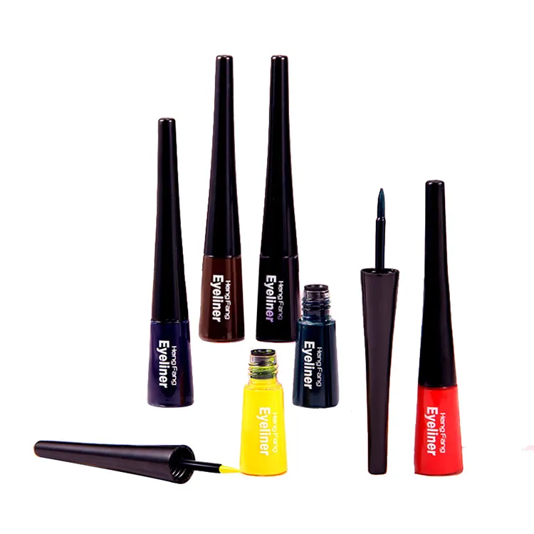 4ML Roxo Marinha Verde Amarelo Vermelho Fácil Maquiagem Eye liner Pen Waterproof 6 Color Liquid Dip Eyeliner