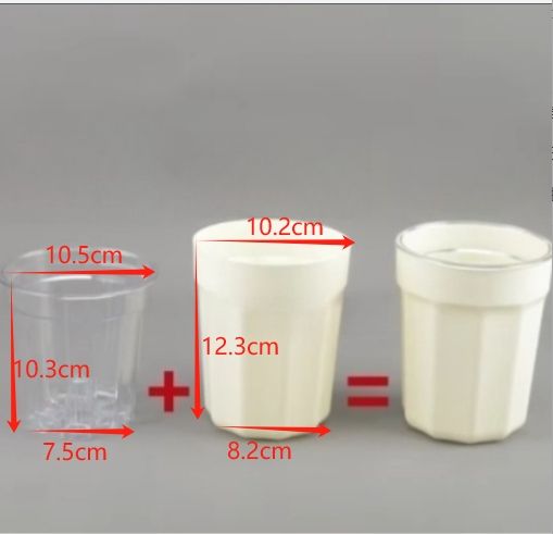 Transparent 10 + white 10 (cotton column included)