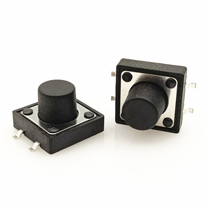 Taktsc halter Berührungs schalter 12x12x5mm 7.3 H4.3 Quadratischer Kopf Plug-in Patch Ring Seitens tift Druckknopf schalter - Product Image 5