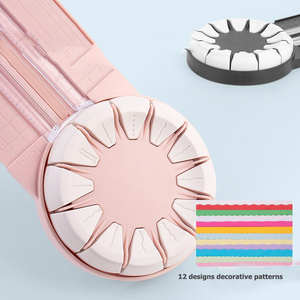 Çok fonksiyonel 12 1 kağıt kesici DIY noktalı çizgi düz çizgi dalgalı çizgi kağıt kesici basın kırışık el defter kağıt kesici - Product Image 2