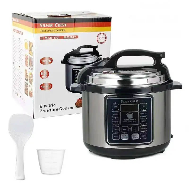 Poêle antiadhésive OEM multifonction haute qualité bon marché grand cuiseur à riz électrique sous pression en acier inoxydable 5L/6L pour soupe