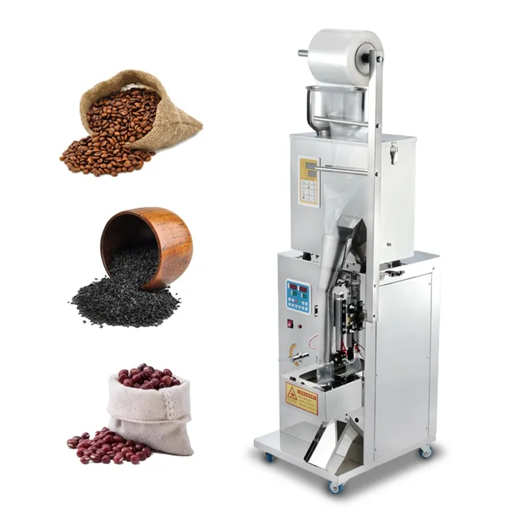 Máquina de embalagem, miniatura vertical de impressão rápida rolo de grãos de chocolate açúcar granular bolsa automática completa