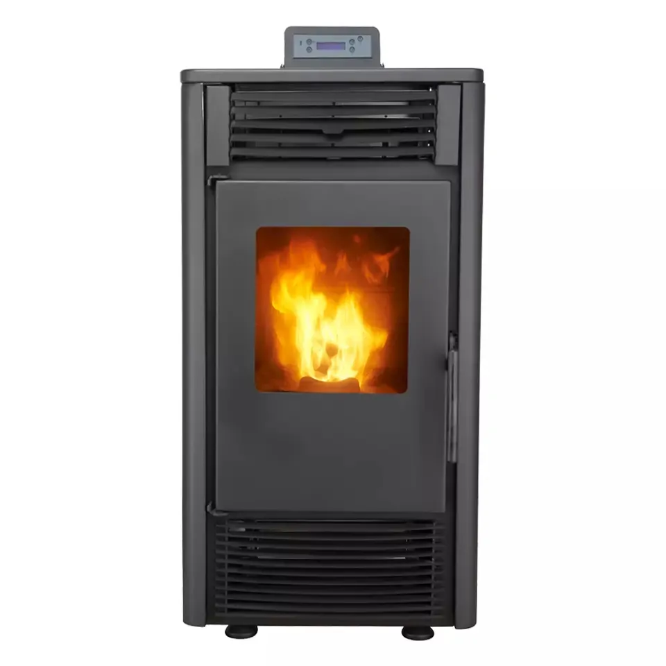 Caminetti in vendita rosso indoor ghisa 11kw senza fumo tedesco biomassa stufe a pellet stufa a pellet con scaldabagno