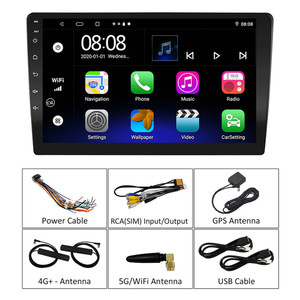10 pollici Android 11 autoradio doppio Din GPS navigazione Touch Screen Radio lettore USB 1 Din Tablet 6 + 128g memoria Flash RAM nuovo