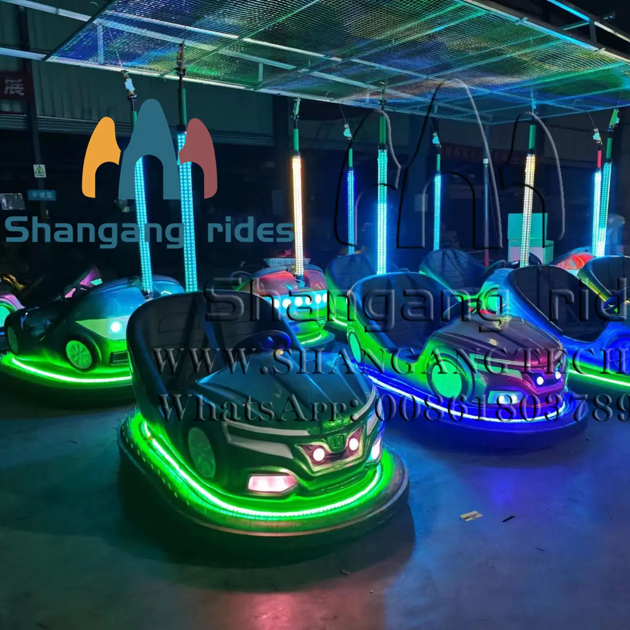متاحة للبيع مصدات سيارات بأضواء ليد زاهية وملونة لركوب ملاهي شانغانغ الأكثر شعبية