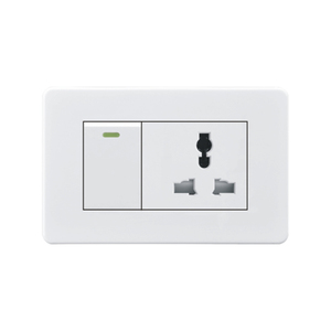 Noi tipo bianco Multi funzione universale Ac interruttore di alimentazione parete 3-pin interruttore a parete e presa di corrente - Product Image 4