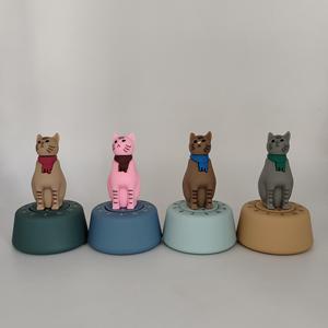 Креативные 3D часы в форме кошки, 60 минут, механические часы обратного отсчета, милые пластиковые многофункциональные часы с таймером, для студентов, офисного использования, мини - Product Image 1
