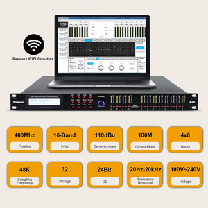 Procesador de audio DSP digital profesional 4 entradas 8 salidas sinbosen etapa profesional - Product Image 1