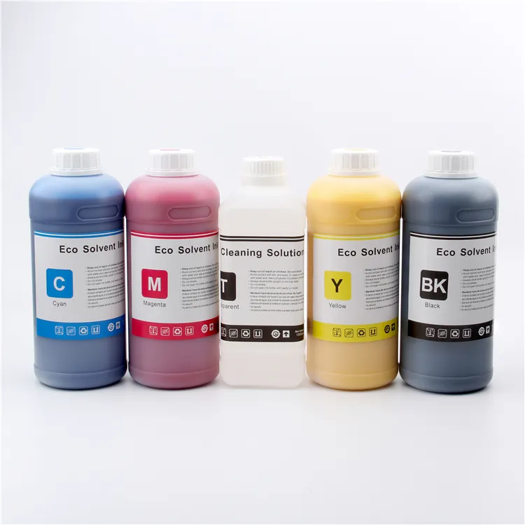 Tinta de recarga ecosolvente de secado rápido, sin Zueco Xp600, para Allwin, Meitu, Nazdar, para materiales de cuero