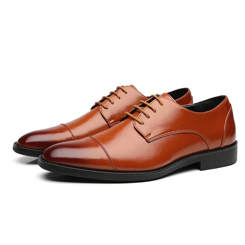 Scarpe da sposa a punta di colore puro di ultima generazione stile classico italiano scarpe formali uomo