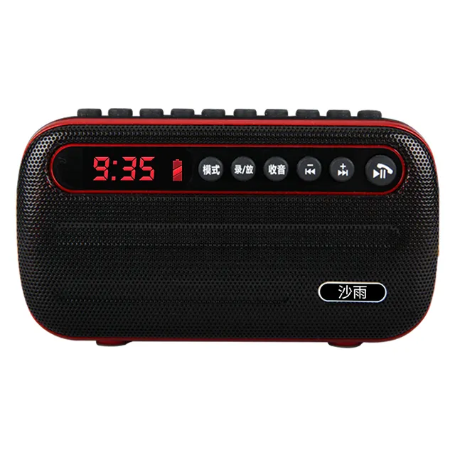 Nouveau Mp3 Fm Radio Bluetooth Haut-Parleur Sans Fil Portable Rechargeable Mini Digital Fm Radio