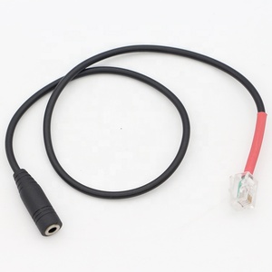 Rj9 rj10 כדי 3.5 נקבה תקע אודיו ג 'ק שקע אוזניות כבל עבור טלפון במשרד