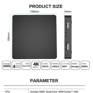 Jingchen S905 Android 9,0 reproductor de red 2,4G + 5G Dual Wifi TV Set-Top Box Resolución 4K procesador AMLogic Core US Android 11 - Product Image 4