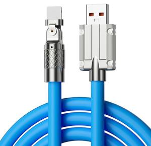 C tipi USB kablosu şarj kablosu şarj kablosu USB dayanıklı kalın kauçuk kılıf, mavi, 6.6ft (2m), dizüstü bilgisayar - Product Image 5
