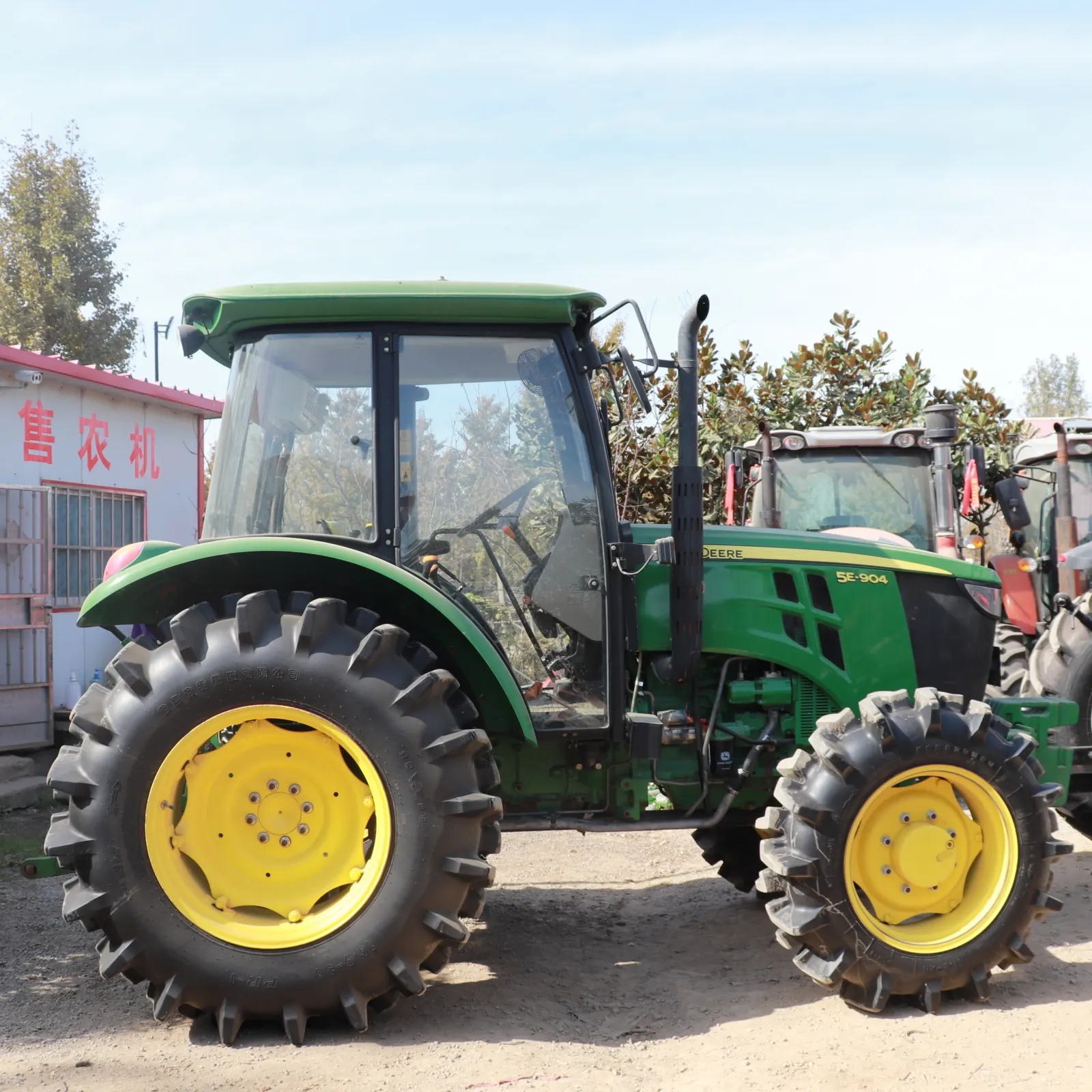 John Deere-Tractor de segunda mano usado 90HP 4W, Tractor agrícola 4wd diésel, motor YANMAR John