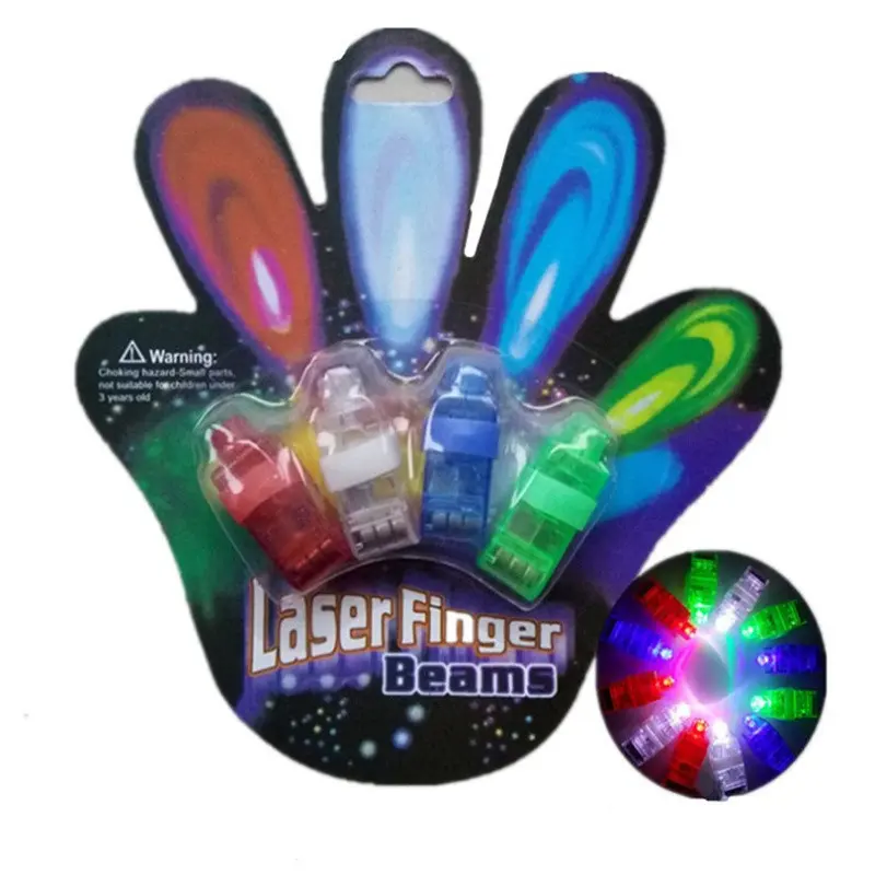 Luci notturne a LED Dazzle color luminescent finger lamp ring light set festa festiva