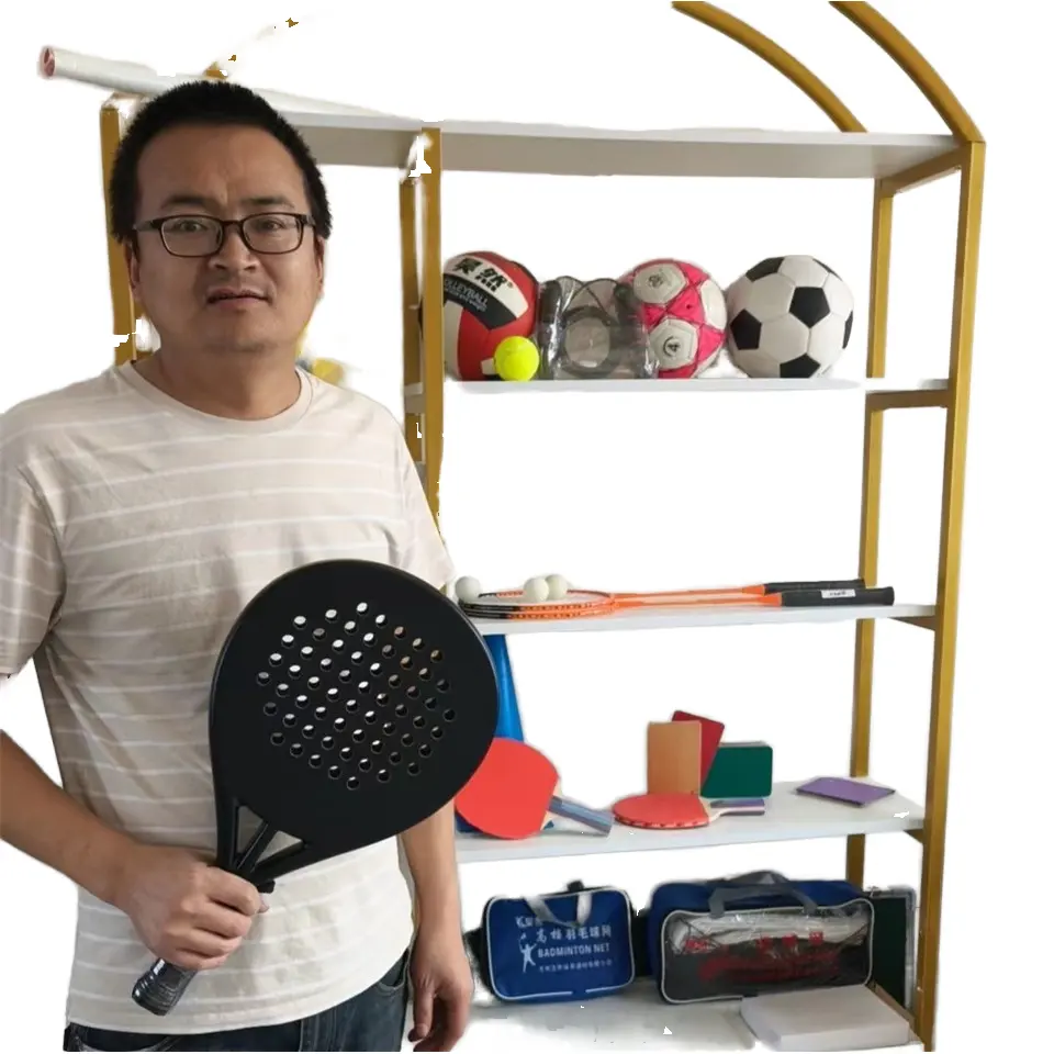 カスタマイズロゴ付きパデルプレートテニスラケット炭素繊維素材カラフルなテニスケージラケット