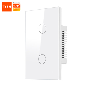 TYSH美国标准2组玻璃面板数字遥控Wifi智能墙发光二极管条形灯触摸开关