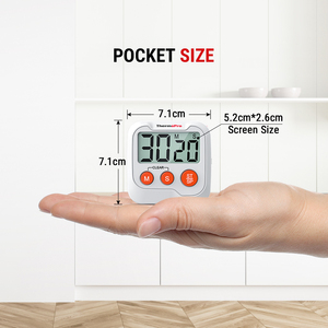 Цифровой таймер ThermoPro TM03 для детей и учителей, кухонные Таймеры для приготовления пищи с 2-уровневой сигнализацией громкости - Product Image 6