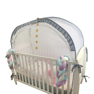 Multi Color Square Baby Bed <strong>Royal</strong> Polyester Designer Bed <strong>Nets</strong> Door Tent Window Foldable Stainless Steel Baby Mosquito <strong>Net</strong> - Product Image 4