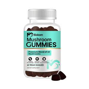 Bán buôn OEM nhãn hiệu riêng 10 trong 1 Hữu Cơ sư tử bờm nấm chiết xuất gummies bổ sung Adaptogen nootropic cho não - Product Image 1