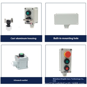 La53-1H/2H/3H interruttore di comando autobloccante a prova di esplosione in alluminio interruttore a pulsante di arresto di emergenza 10A Max. Corrente 220V Max. - Product Image 3