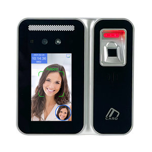 Detección de rostros en vivo Biométrica AI Face Time Asistencia Máquina Sistema de control de acceso de huellas dactilares Tarjeta RFID con WiFi TCP/IP