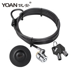 Bloqueo de cable de bobina y anclaje para teléfonos, escritorio, tableta, POS,PC, ordenador y portátil con llaves por igual/difer y sistema de llave maestra - Product Image 1