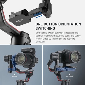 DJI için DJI Ronin RS4 45.dikey kamera yatağı için NEEWER yanlısı RS 3 RS 2 Gimbal sabitleyici 180 dönen taban YouTube TikTok - Product Image 5