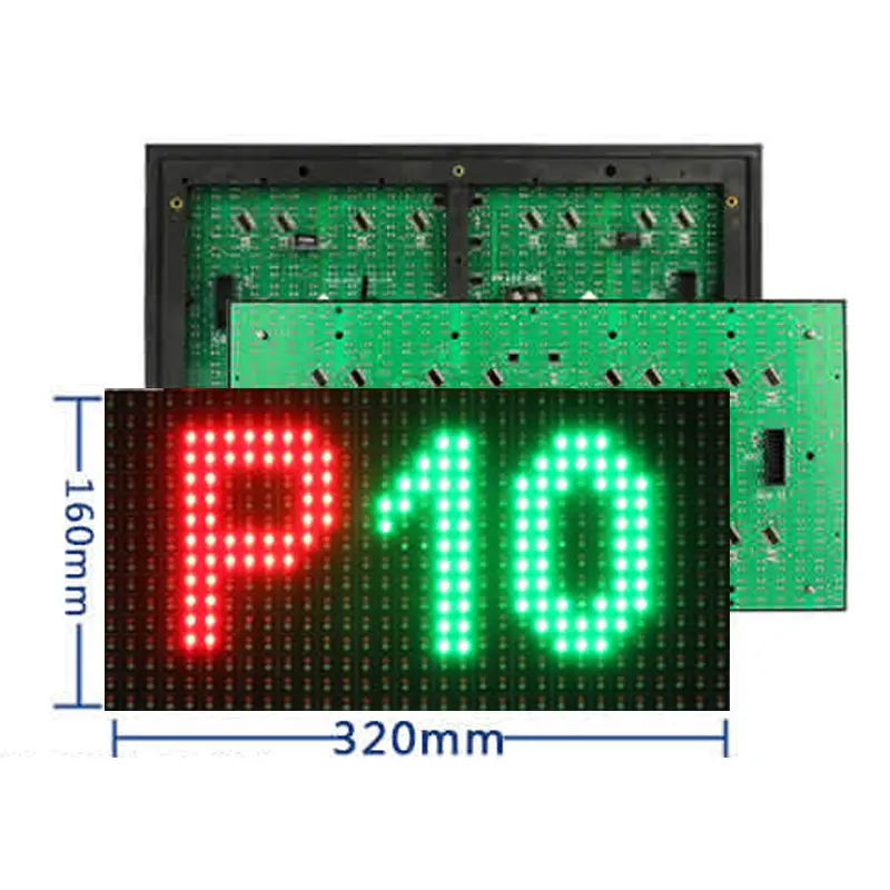 LEDモジュールP10320 * 160mm屋外P10レッドグリーンLEDモジュールダブルカラーP10LEDモジュール