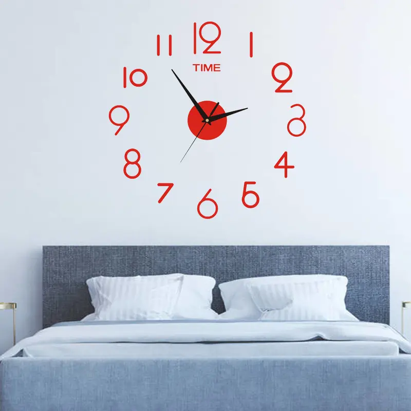 Настенные 3d-часы, креативные настенные декоративные наклейки «сделай сам», большие ручные часы для домашнего декора
