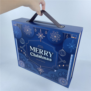 Reusable Custom Empty Craft 24 Day Ramadan Advent Calendar Christmas Toy Chocolate Paper <strong>Box</strong> Candy Paper Flat Package /W Handle - Product Image 1