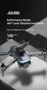A15 Pro 360 Laser Obstacle Avoidance 150 Meters 5G WIFI <strong>FPV</strong> 4K Brushless Three Camera <strong>System</strong> Led Light Mini Drone for Kids - Product Image 3