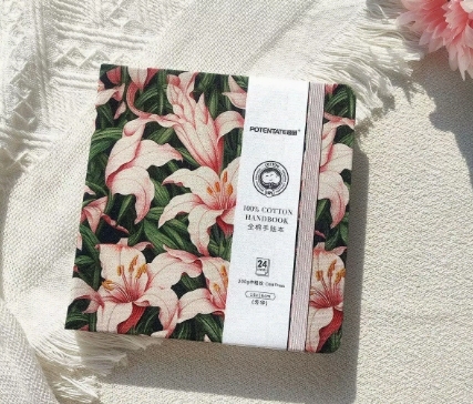 Carta di cotone 300g - 16x16cm - fanghua - trama fine - 24 fogli