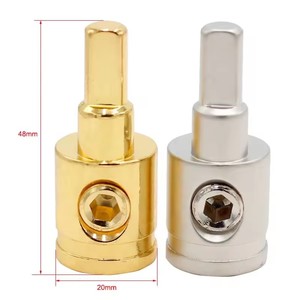 Bakır yüksek güç kaynağı terminali 0GA 8GA giriş adaptörü otomatik küp araba amplifikatör için hoparlör kablosu güç kablosu Amp kiti - Product Image 2