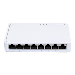 快速以太网交换机8端口10/100/1000Mbps LAN集线器迷你台式网络交换机，带塑料外壳 - Product Image 3