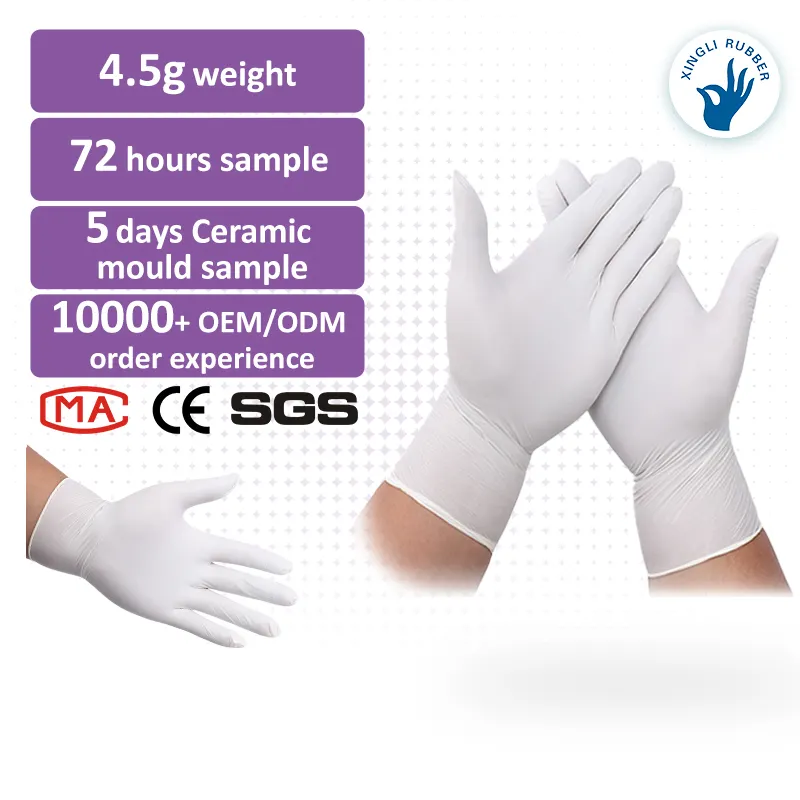 Xingli Manufacture Hot Sale Wholesale Single Use Protective Nitrile Disposable Gloves Powder Free Gloves
