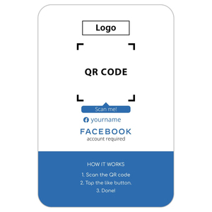 NFC Connect Card aumentar seguidores logotipo personalizado revisión enlace escanear código QR Social Sharing Facebook NFC Card - Product Image 3