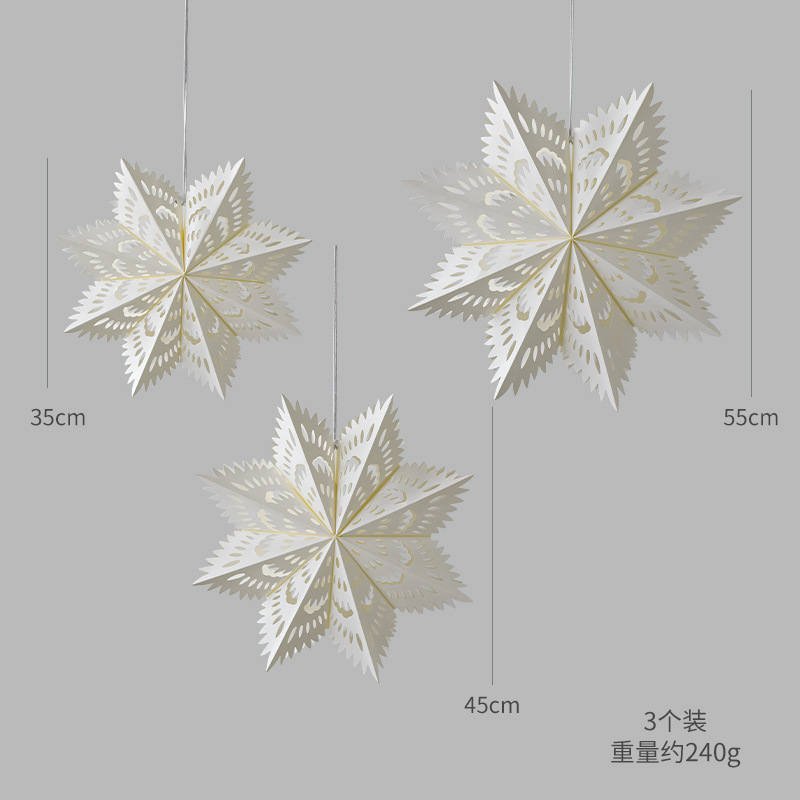 Set da 3 pezzi con fiocco di neve ottagonale D
