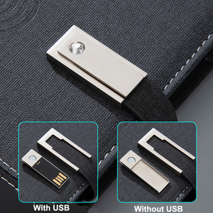 Agenda de negocios personalizada de fábrica, Powerbank inalámbrico con logotipo LED, 8000mAh, 16G, disco Flash USB - Product Image 3