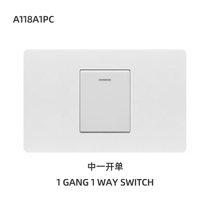 Interrupteur simple 1 voie, format moyen