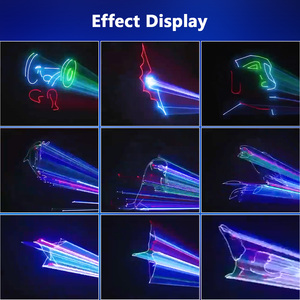 ไฟเลเซอร์เคลื่อนที่แบบหัวหมุน 5W RGB 15Kpps สแกน ILDA DMX512 ควบคุมสีเต็มรูปแบบ พร้อมเอฟเฟกต์ภาพเคลื่อนไหวลาย Gobo สำหรับงานดีเจ คาราโอเกะ และคอนเสิร์ต - Product Image 4