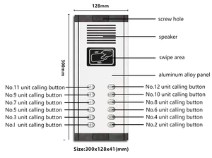 Multi apartamento Audio puerta teléfono sistema de intercomunicación con cable Audio puerta teléfono intercomunicador con teléfono para habitaciones planas