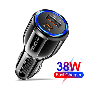 QC 18W PD18W ile 38W 1U 1C araba şarjı hızlı şarj tip-c için akıllı saat ve telefon elektrik elektronik ürün - Product Image 3