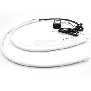 Tira de luces LED con señal de giro amarilla secuencial RGBW LED DRL sistema de iluminación de coche - Product Image 1