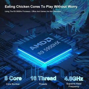 Cheap AMD Gamer Mini <strong>PC</strong> R9 5900HX/R7 7730U 5825U 5700U <strong>R5</strong> 5600H 5500U DDR4 Barebone Mini Gaming Computer 8K HTPC WiFi6 BT5.2 - Product Image 6
