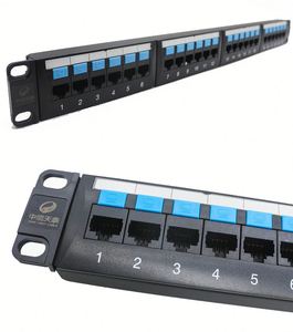Cat 6 UTP Patch Panel 24 puertos Marco de distribución óptica Gestión de cables de red Patch Panel 19 pulgadas 1u Modular Patch Panel - Product Image 2